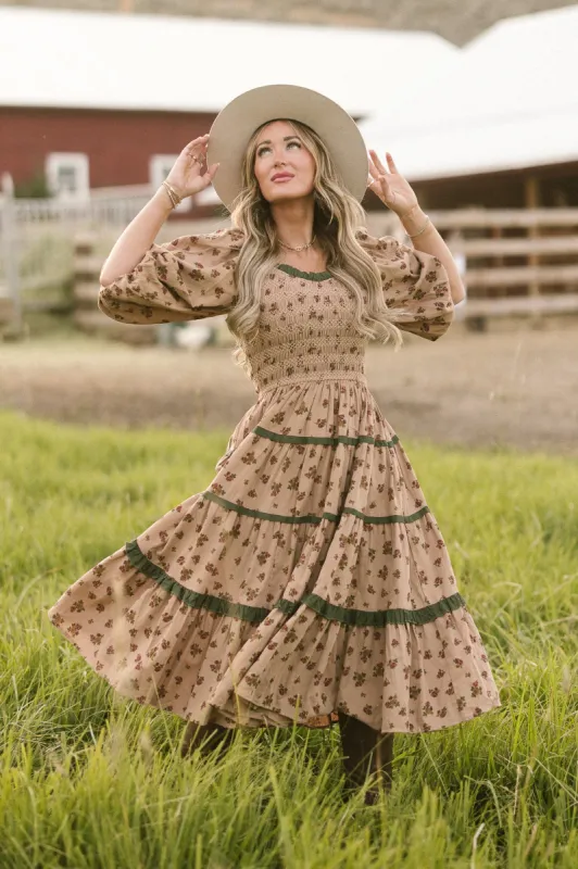 Roselyn Dress in Desert Blossom sold by Ivy City Co