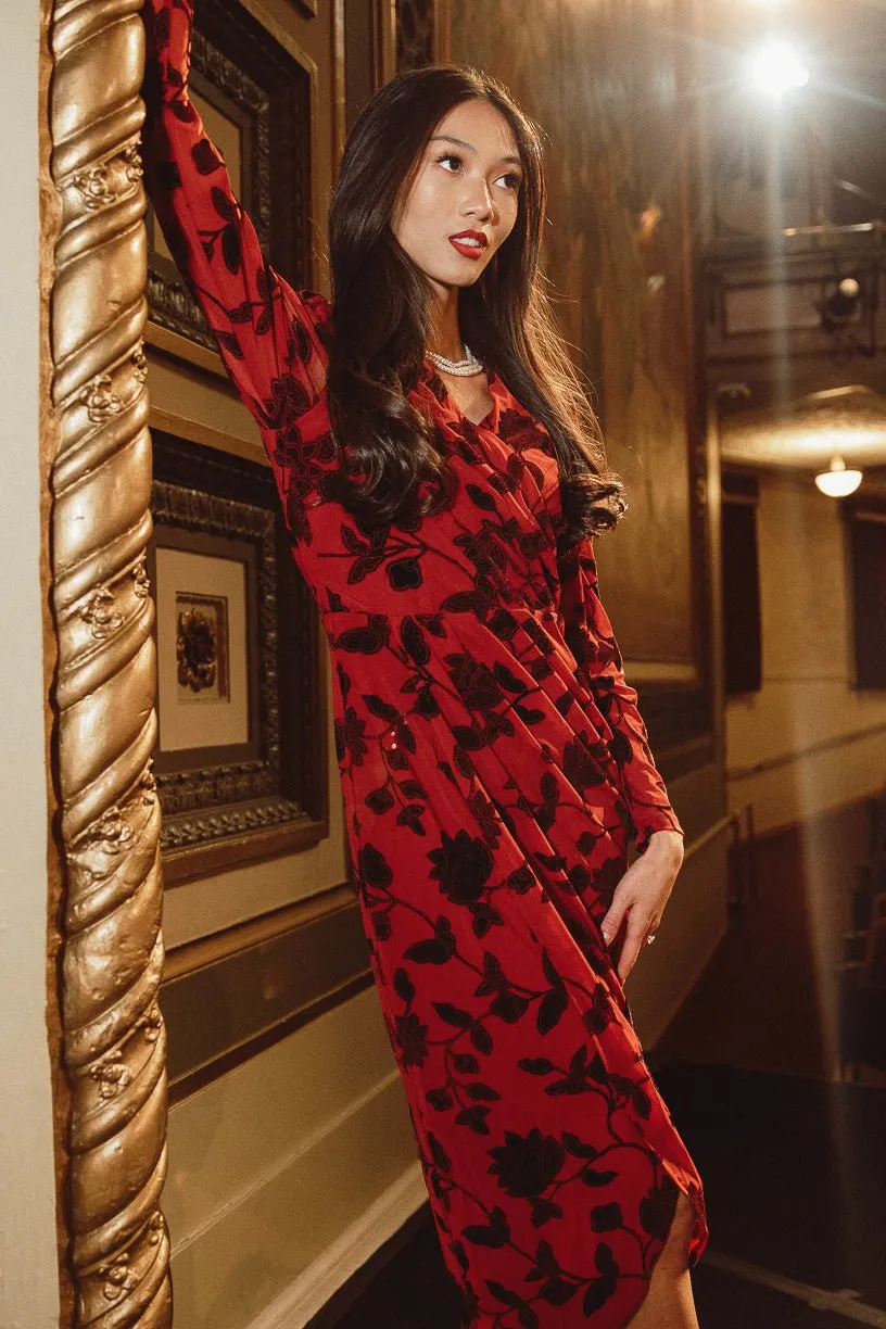 Amaya Burnout Dress in Red - FINAL SALE sold by Ivy City Co product image thumbnail 3