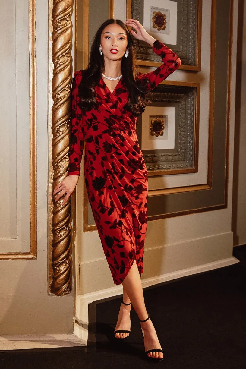 Amaya Burnout Dress in Red - FINAL SALE sold by Ivy City Co product image thumbnail 2