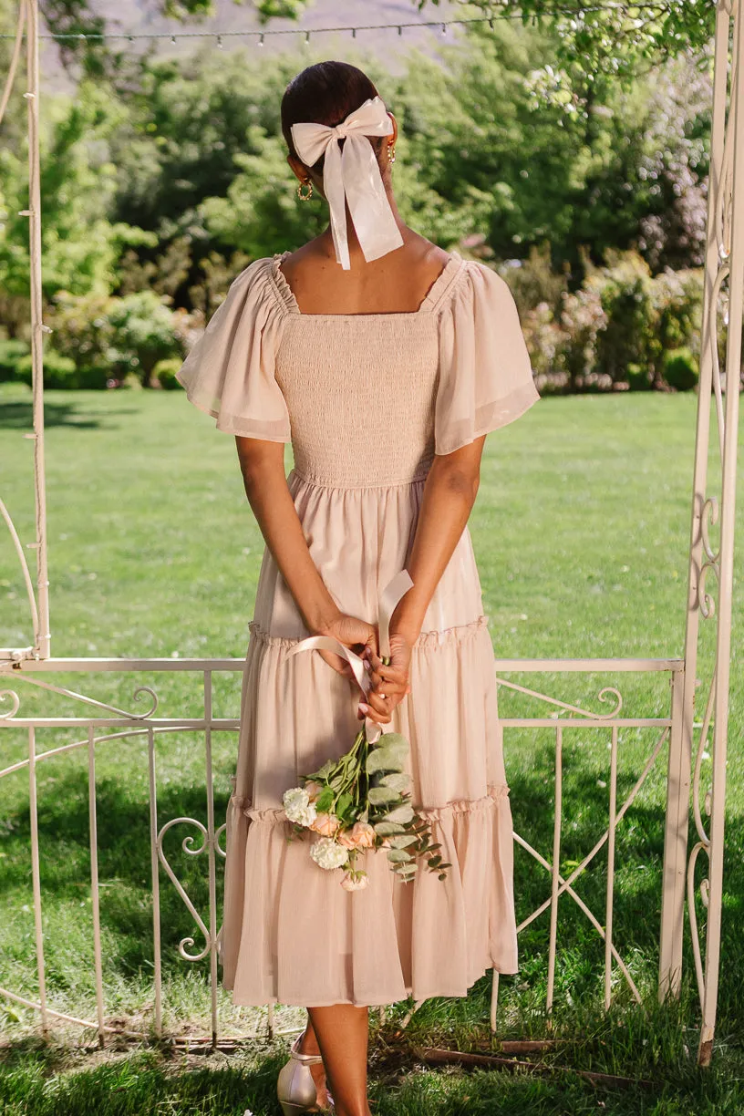 Ellie Dress in Champagne Chiffon sold by Ivy City Co product image thumbnail 4