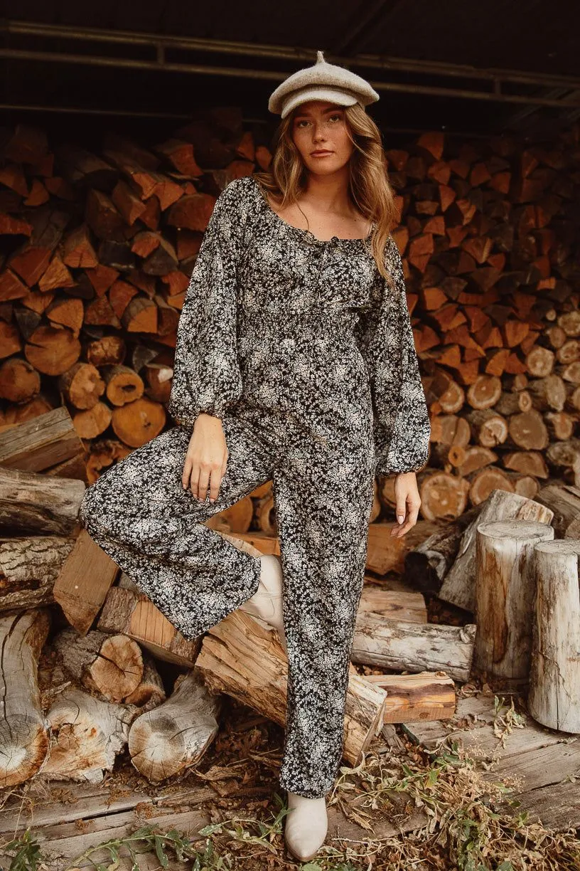 Willow Jumpsuit in Black Floral - FINAL SALE sold by Ivy City Co