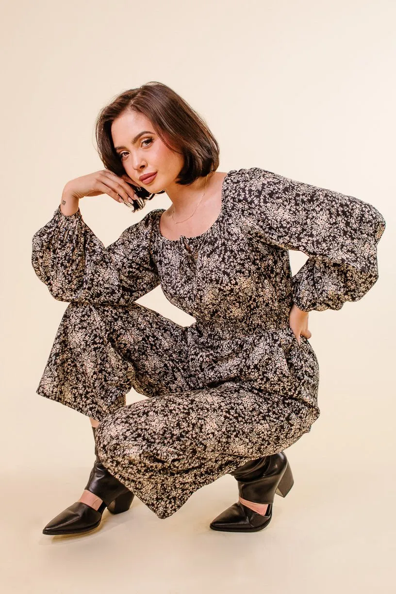 Willow Jumpsuit in Black Floral - FINAL SALE sold by Ivy City Co product image thumbnail 4