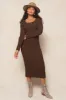 Astrid Dress in Brown sold by Ivy City Co