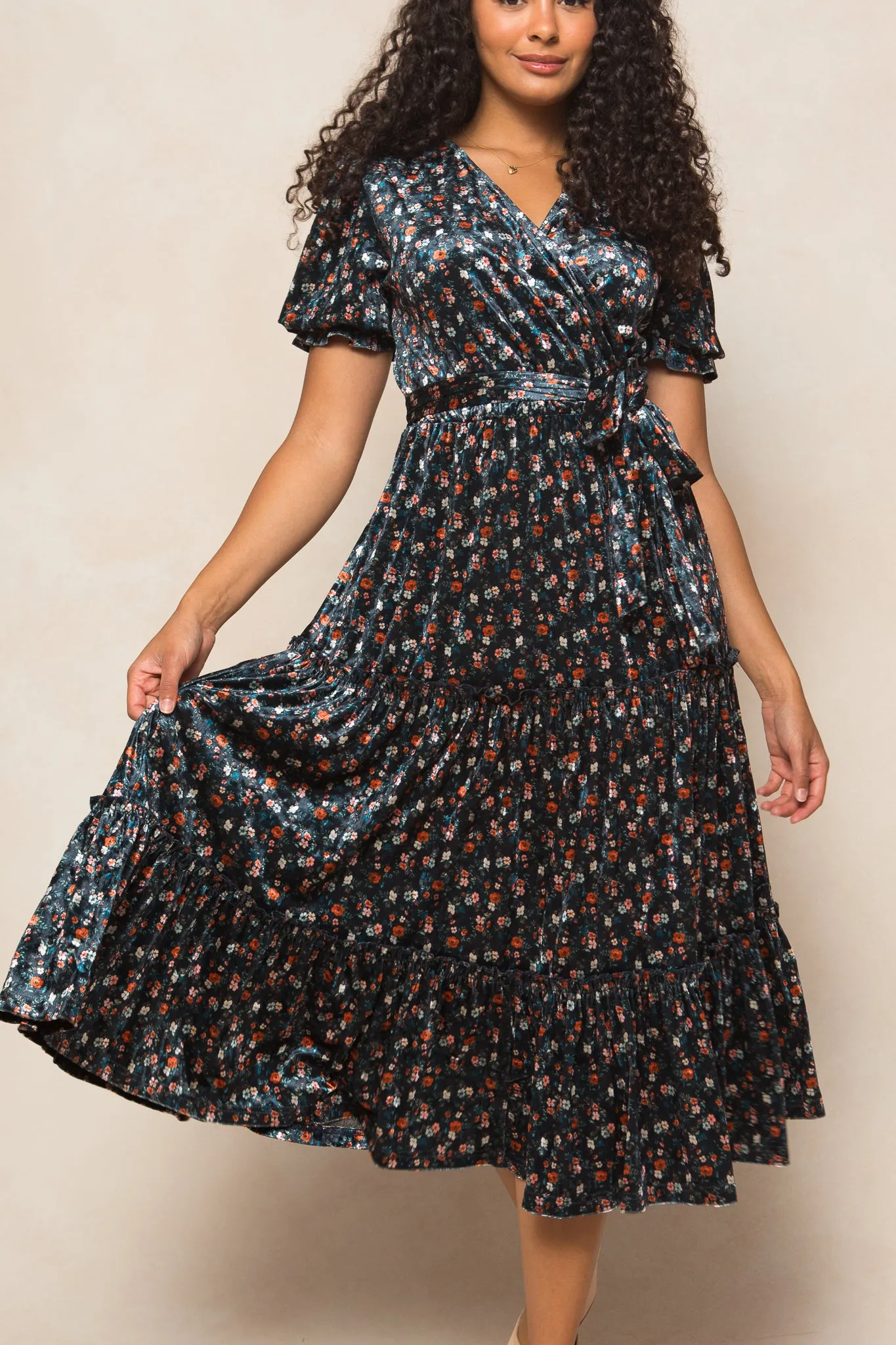 Millie Dress in Navy Floral - FINAL SALE sold by Ivy City Co product image thumbnail 4