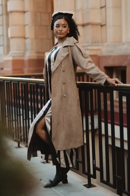 Holly Coat in Tan Suede - FINAL SALE sold by Ivy City Co