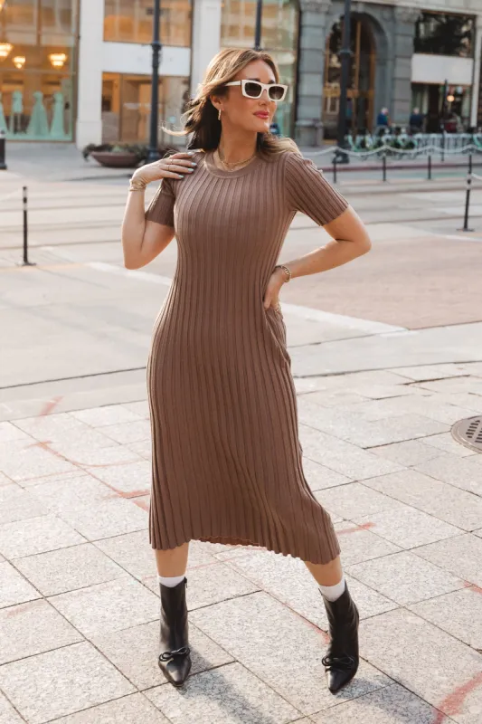 Alexa Dress in Taupe - FINAL SALE sold by Ivy City Co