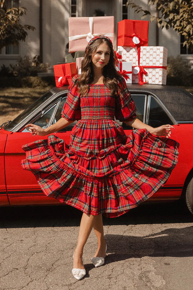 Madeline Dress in Holiday Plaid sold by Ivy City Co product image thumbnail 2