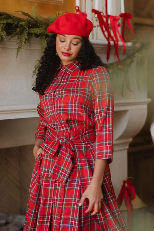 Angela Blouse in Holiday Plaid - FINAL SALE sold by Ivy City Co