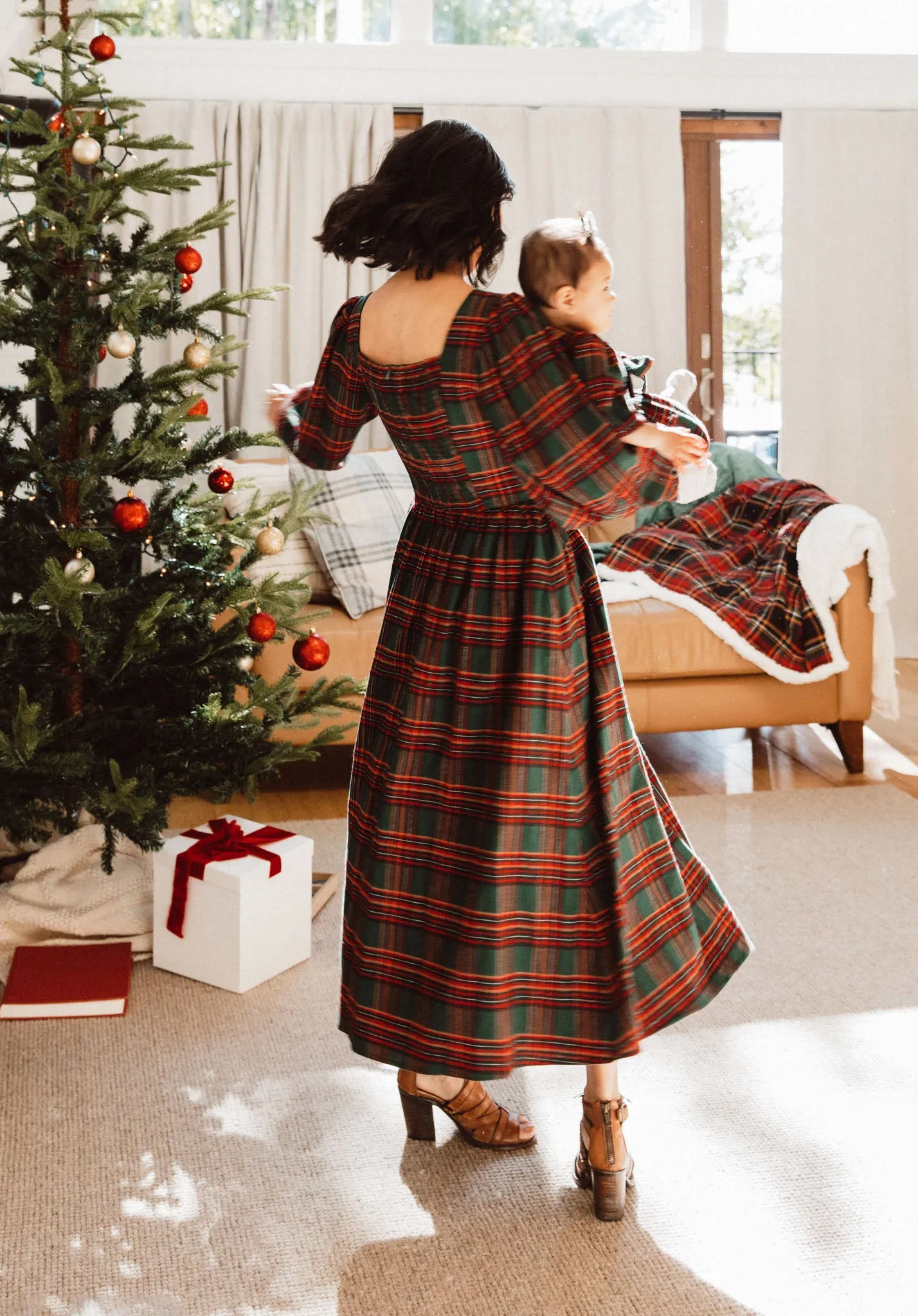 Margo Midi Dress in Green Plaid - FINAL SALE sold by Ivy City Co product image thumbnail 4