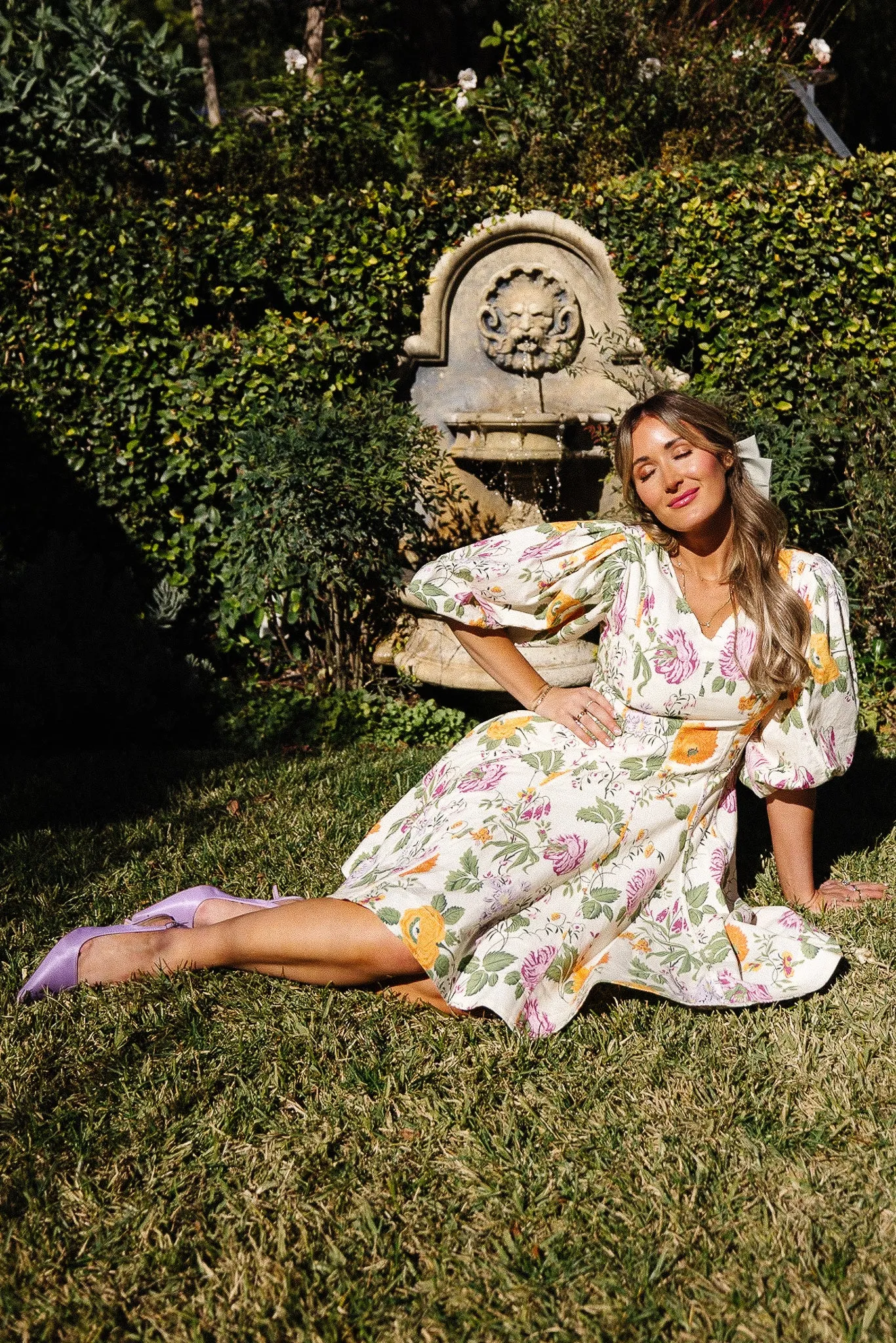 Leah Dress in Multicolor Floral sold by Ivy City Co