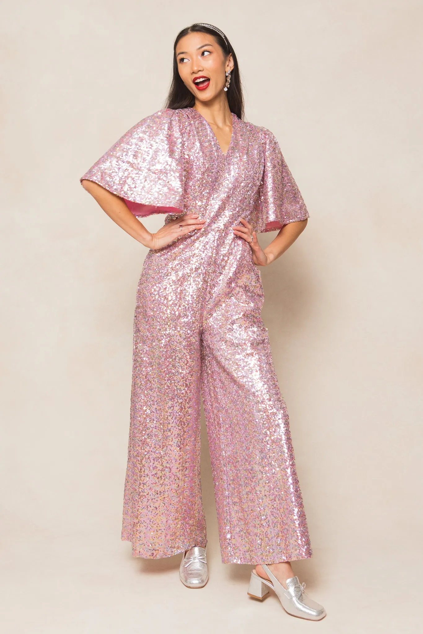 Bejeweled Jumpsuit in Pink sold by Ivy City Co product image thumbnail 5