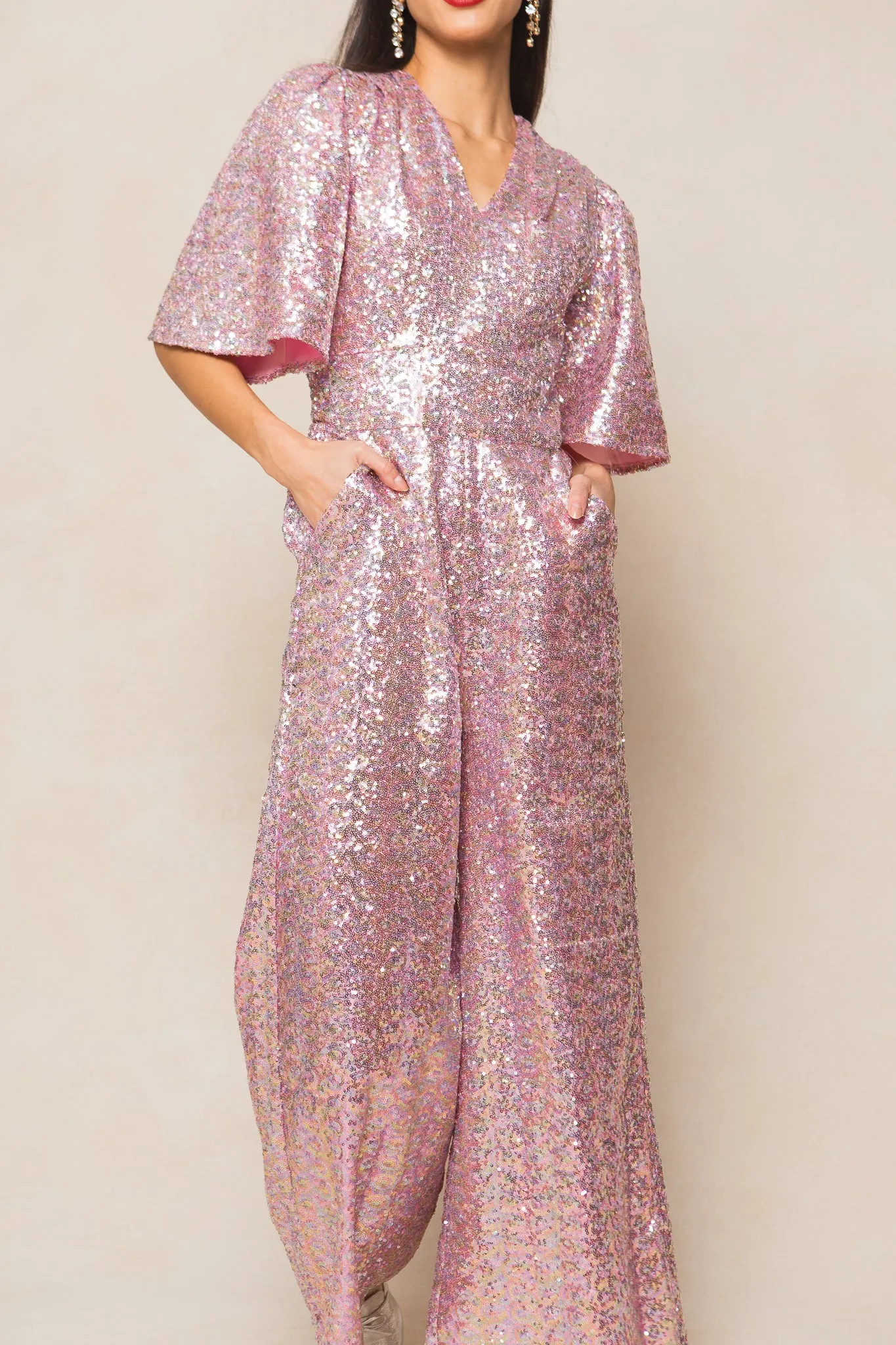 Bejeweled Jumpsuit in Pink sold by Ivy City Co product image thumbnail 4