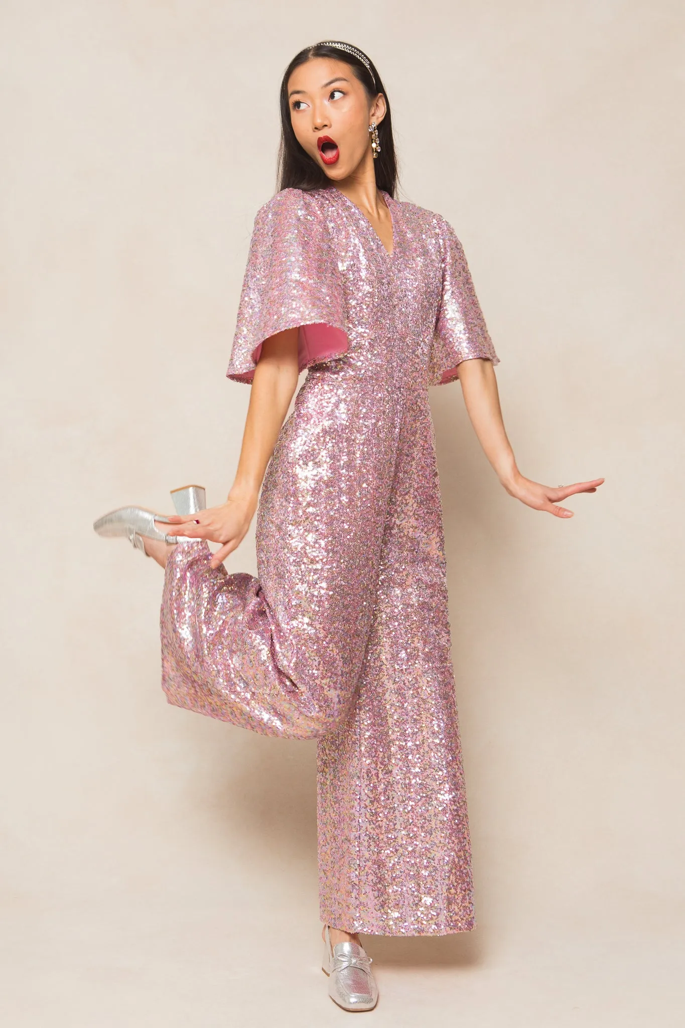 Bejeweled Jumpsuit in Pink sold by Ivy City Co product image thumbnail 3