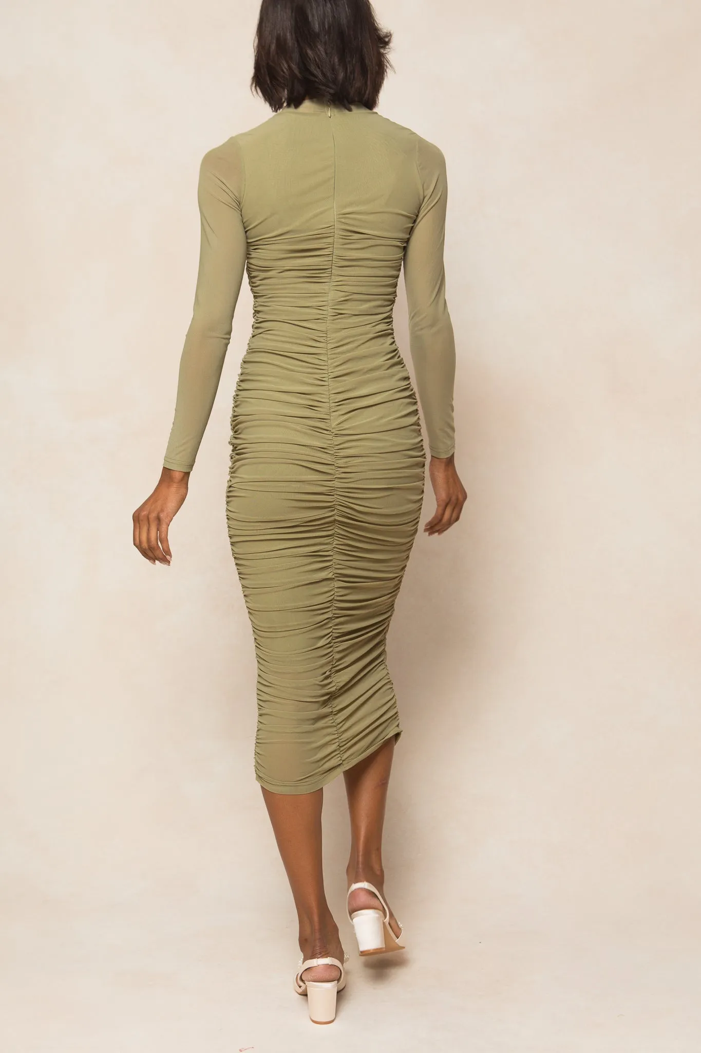 Brynn Dress in Olive sold by Ivy City Co product image thumbnail 4