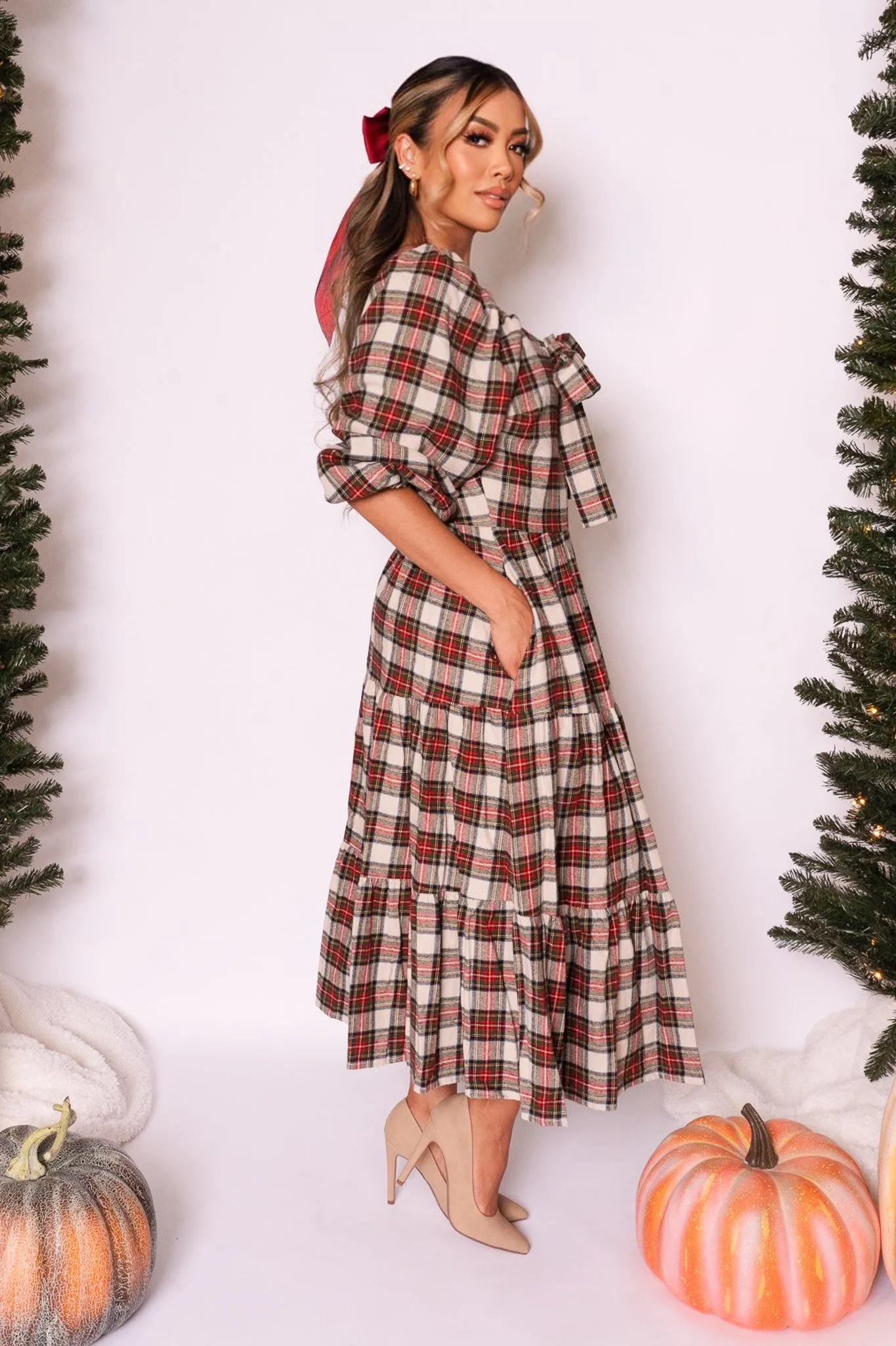 Merry Dress in Holiday Plaid sold by Ivy City Co product image thumbnail 4