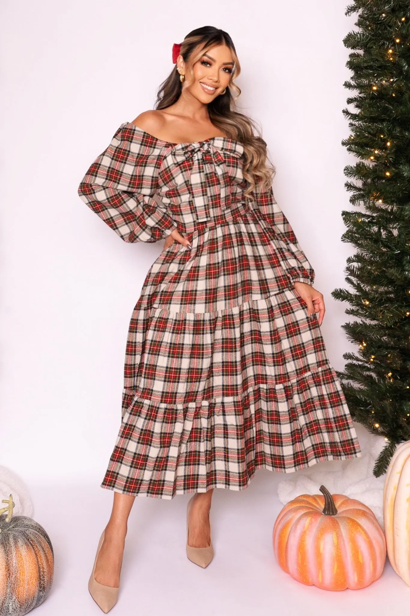 Merry Dress in Holiday Plaid sold by Ivy City Co