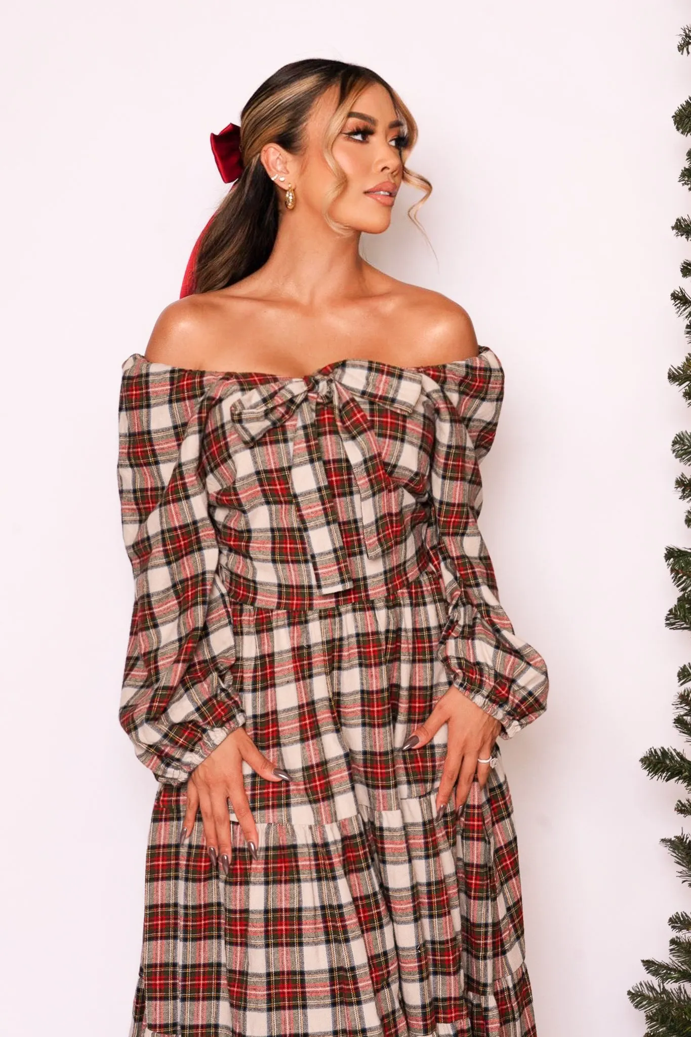 Merry Dress in Holiday Plaid sold by Ivy City Co product image thumbnail 2