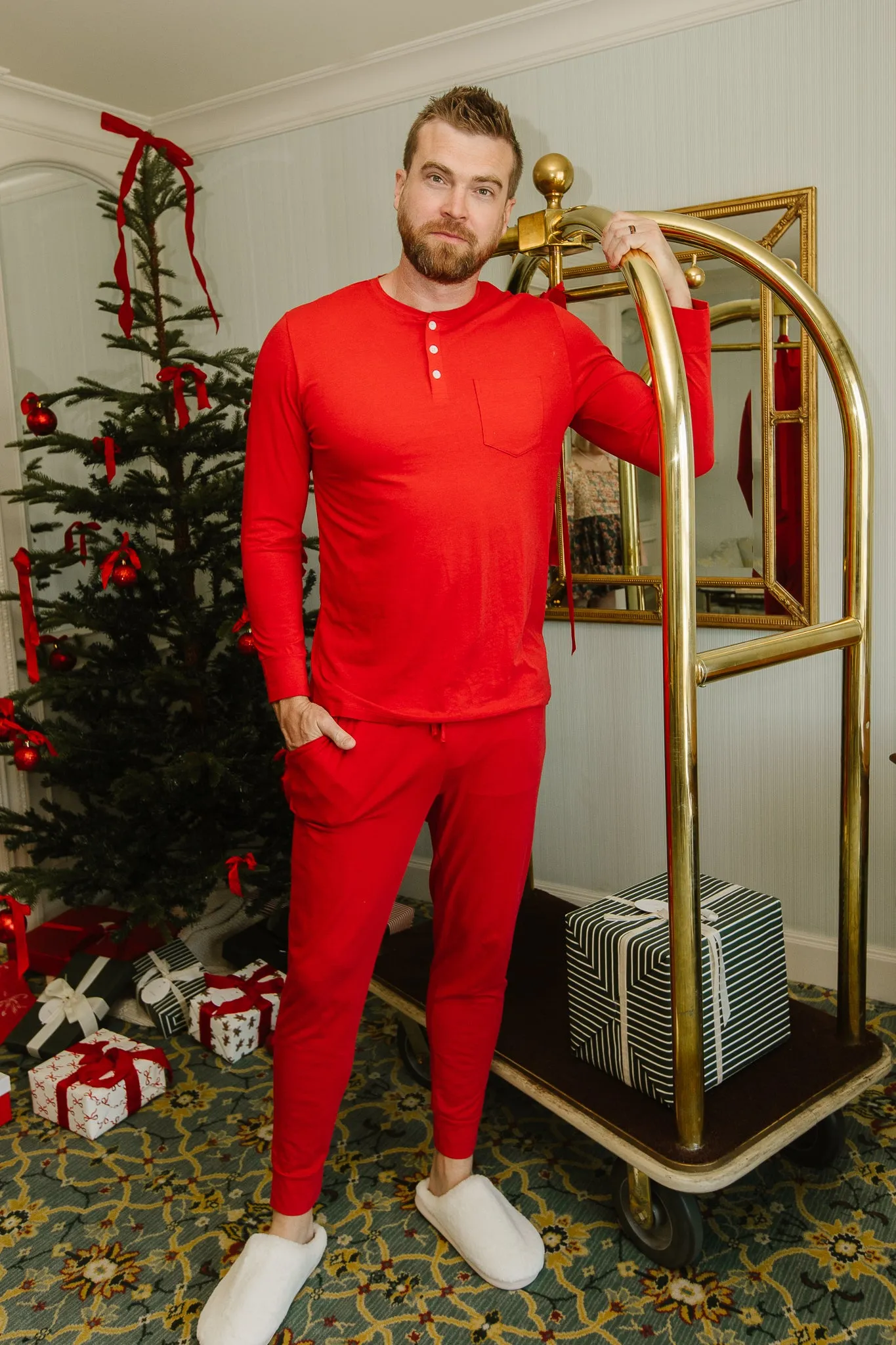 Mens So Soft Pajama Set in Red - FINAL SALE sold by Ivy City Co