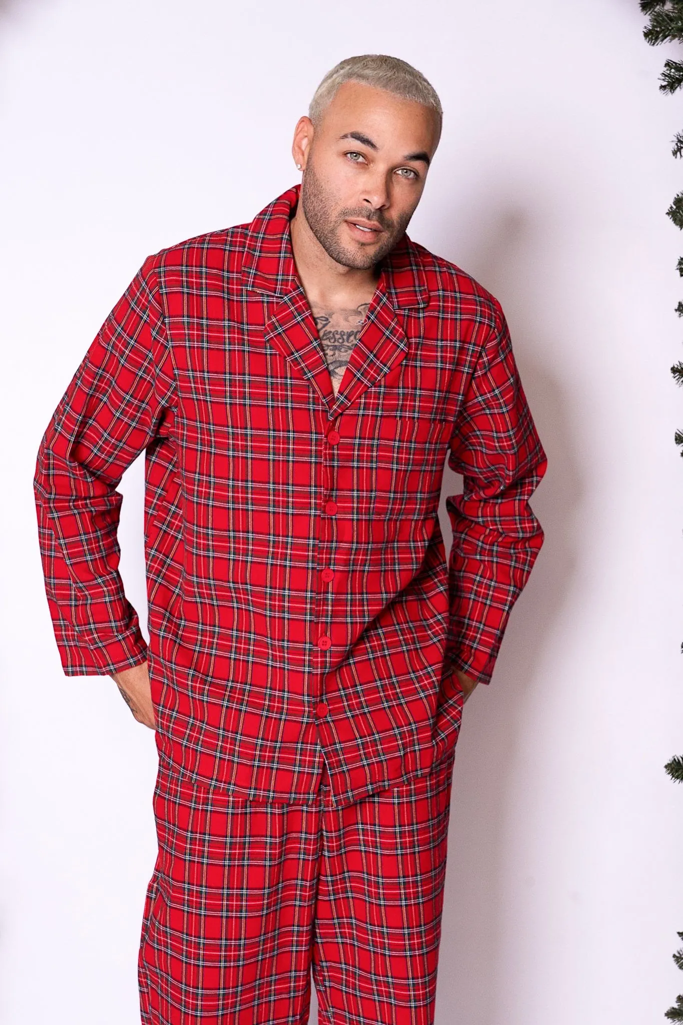 Mens Benjamin Pajama Set in Holiday Plaid - FINAL SALE sold by Ivy City Co product image thumbnail 2