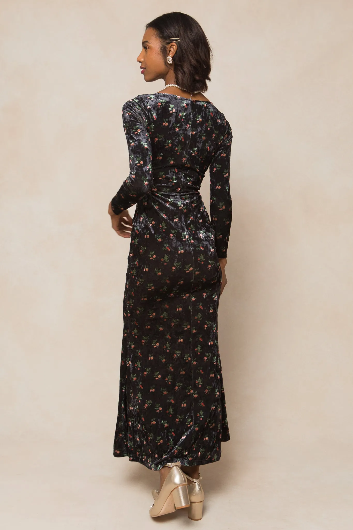 Ari Dress in Velvet Floral - FINAL SALE sold by Ivy City Co product image thumbnail 3