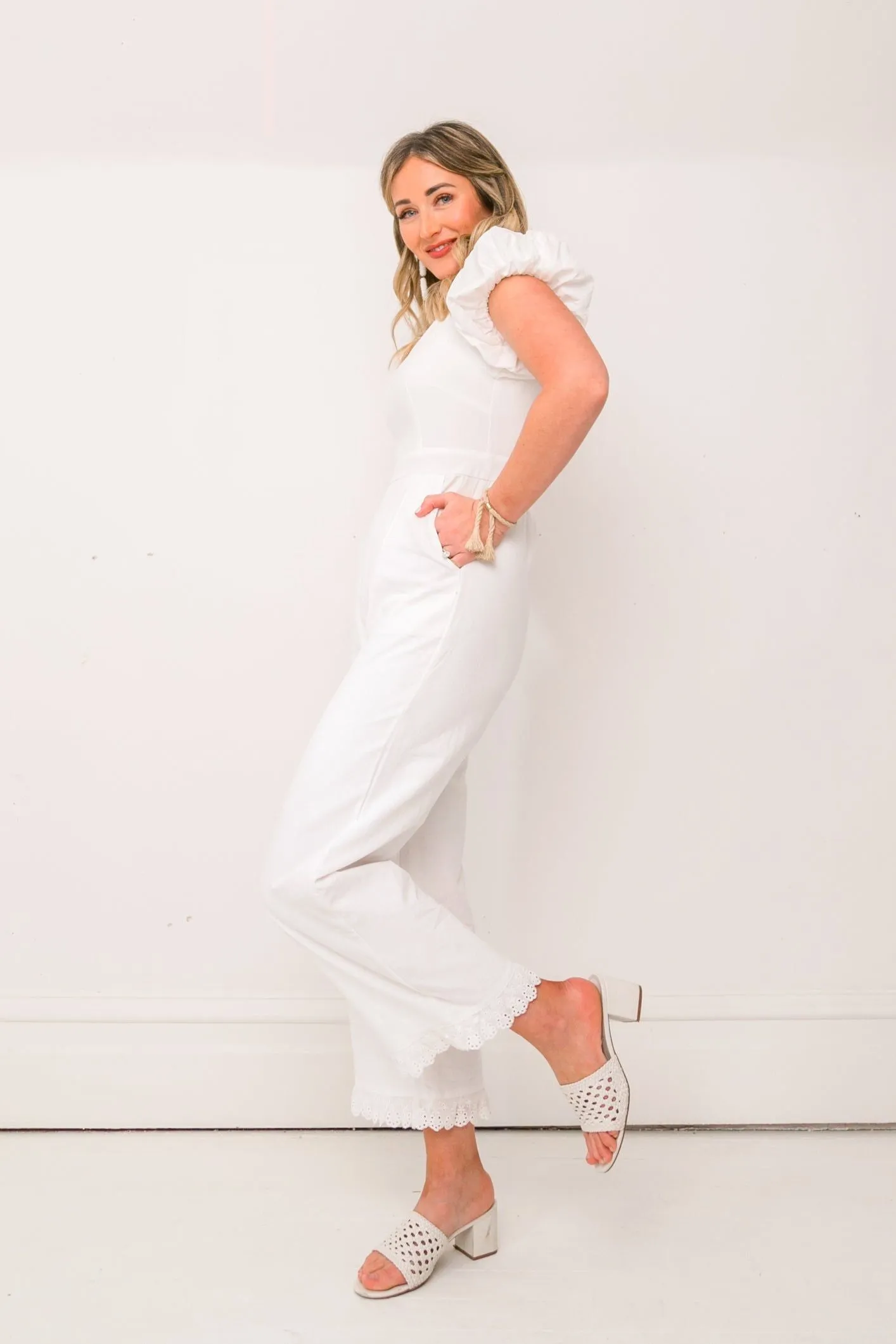 Dahlia Jumpsuit In White sold by Ivy City Co product image thumbnail 3