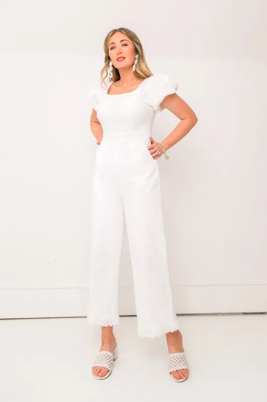 Dahlia Jumpsuit In White sold by Ivy City Co