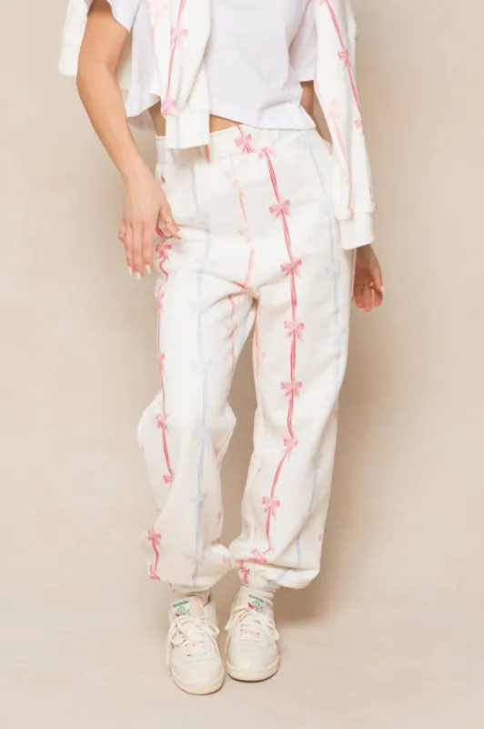 Ivy Classic Sweatpants in Bow Print sold by Ivy City Co