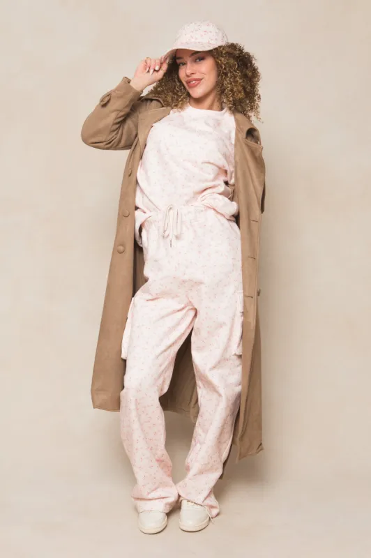 Ivy Cargo Sweatpants in Madeline Pink Floral sold by Ivy City Co