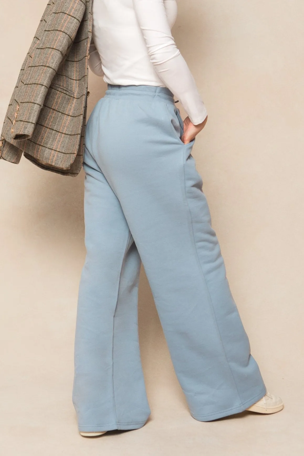 Ivy Wide Leg Sweatpants in Blue - FINAL SALE sold by Ivy City Co product image thumbnail 3