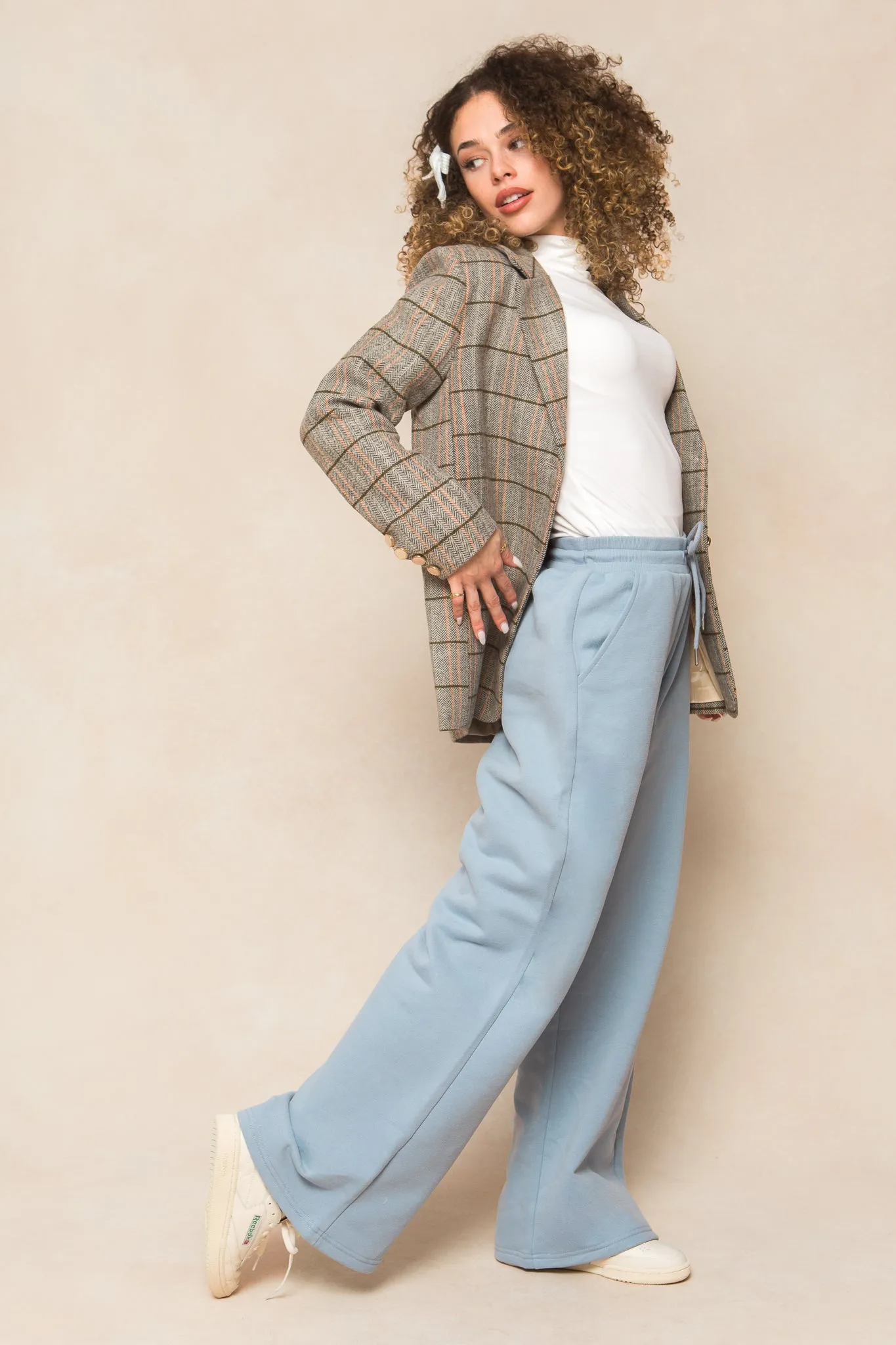 Ivy Wide Leg Sweatpants in Blue - FINAL SALE sold by Ivy City Co product image thumbnail 4