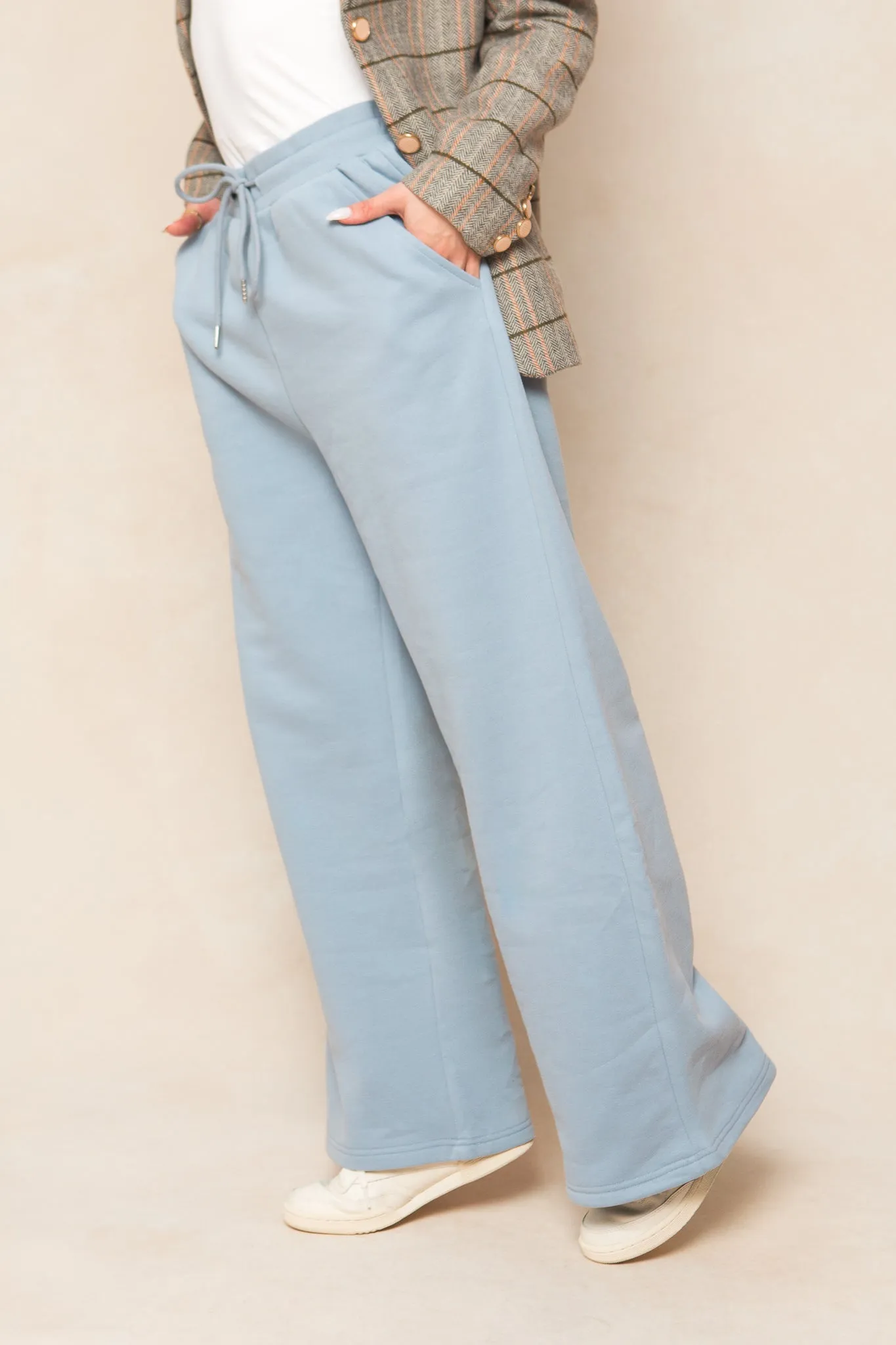 Ivy Wide Leg Sweatpants in Blue - FINAL SALE sold by Ivy City Co product image thumbnail 5