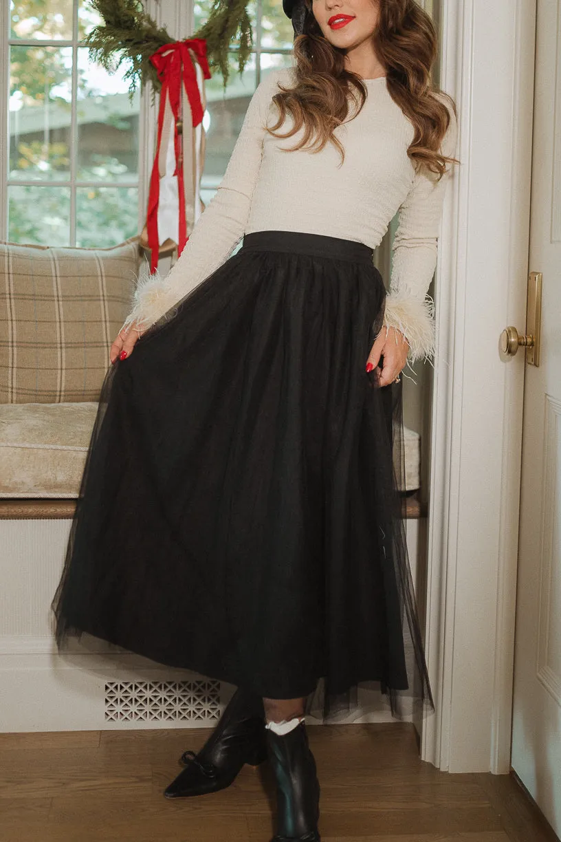 Brigitte Skirt in Black Tulle sold by Ivy City Co product image thumbnail 5