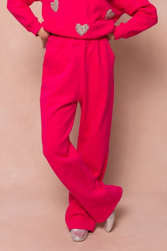 Ivy Jewel Heart Sweatpants in Pink - FINAL SALE sold by Ivy City Co