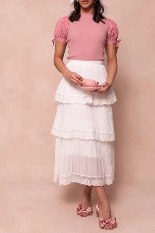 Jade Skirt in White - FINAL SALE sold by Ivy City Co