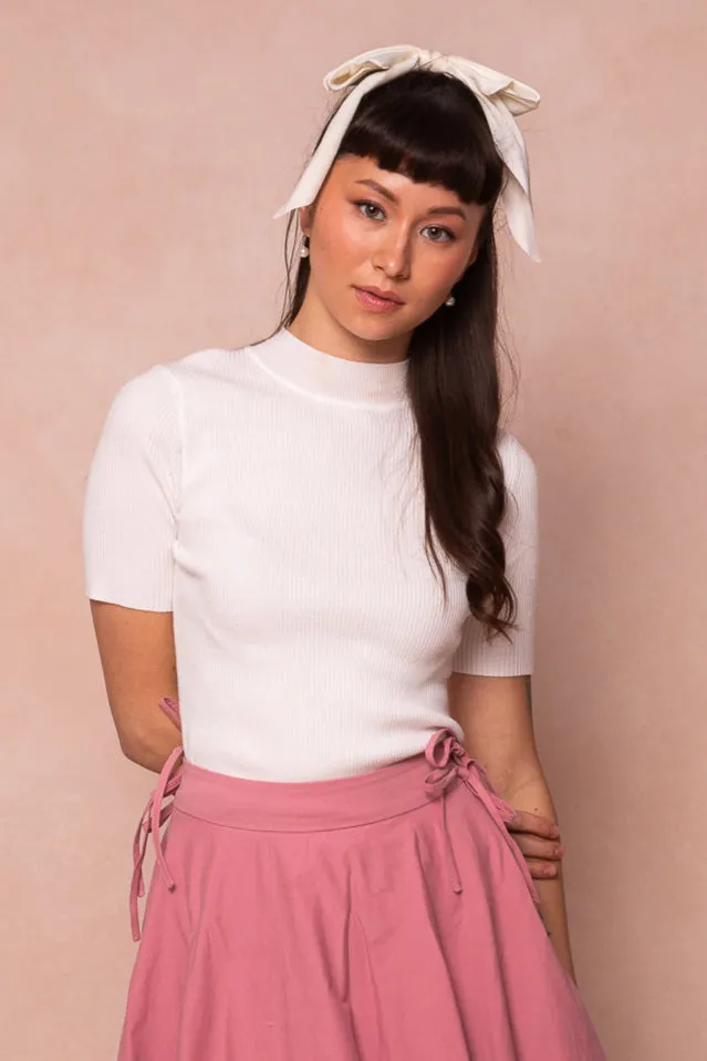 Lexie Short Sleeve Top in White - FINAL SALE sold by Ivy City Co