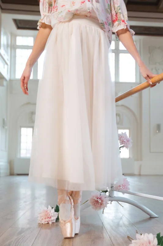 Brigitte Skirt in Cream Tulle - FINAL SALE sold by Ivy City Co