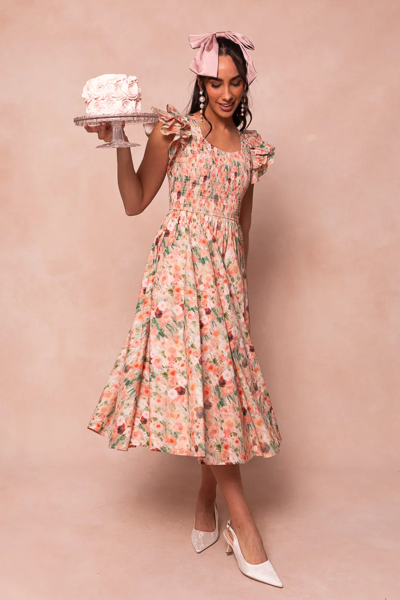 Hattie Dress in Watercolor Floral - FINAL SALE sold by Ivy City Co