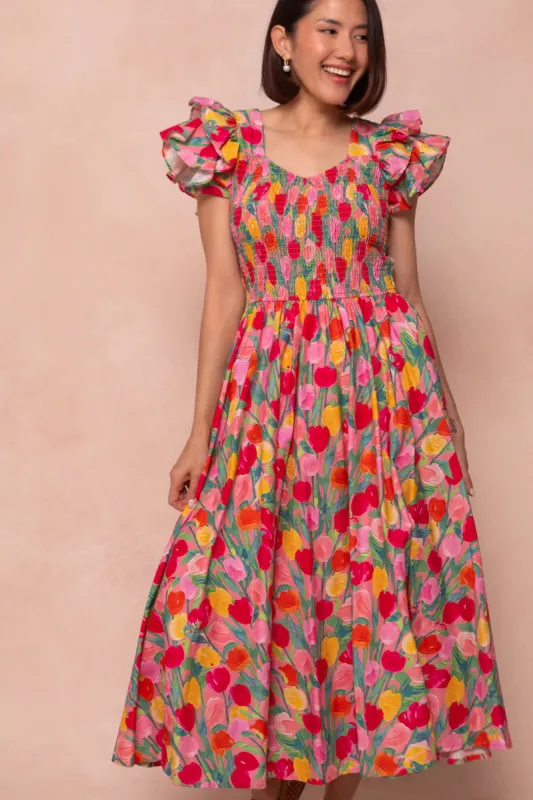Hattie Dress in Tulips - FINAL SALE sold by Ivy City Co