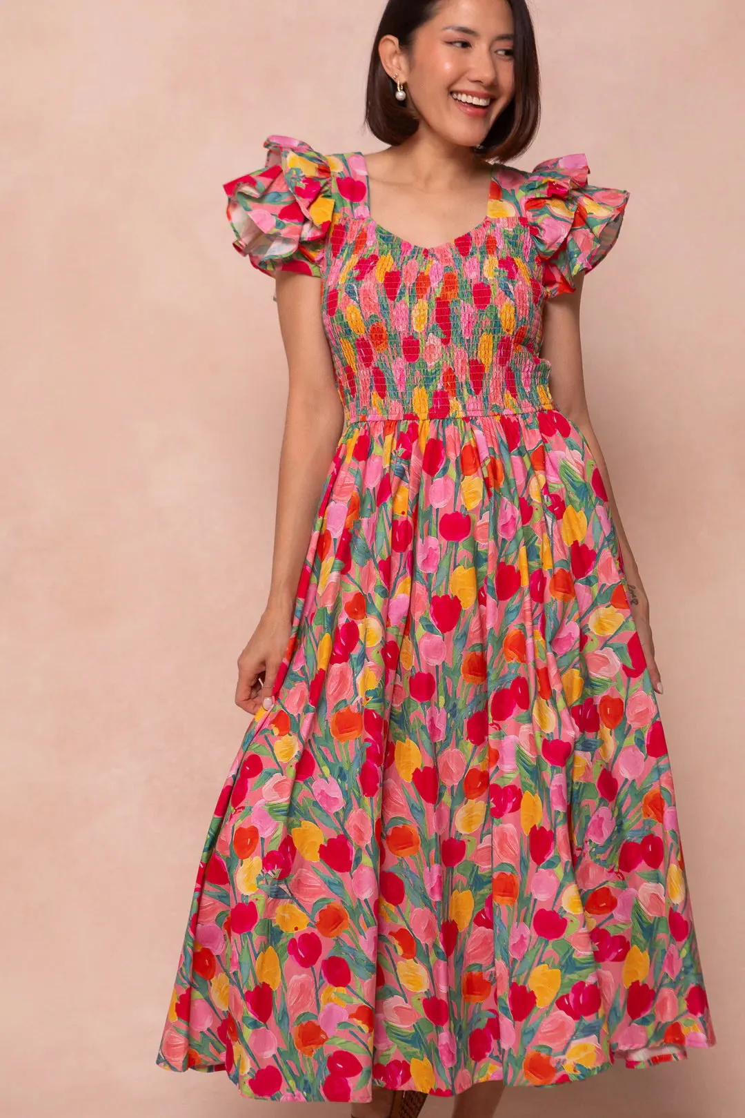 Hattie Dress in Tulips - FINAL SALE sold by Ivy City Co