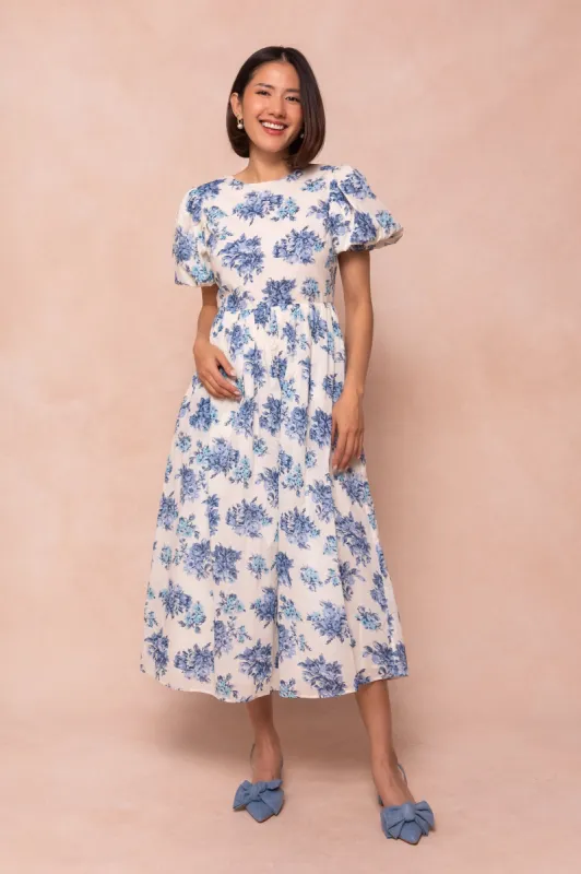Odette Dress in Blue Floral - FINAL SALE sold by Ivy City Co