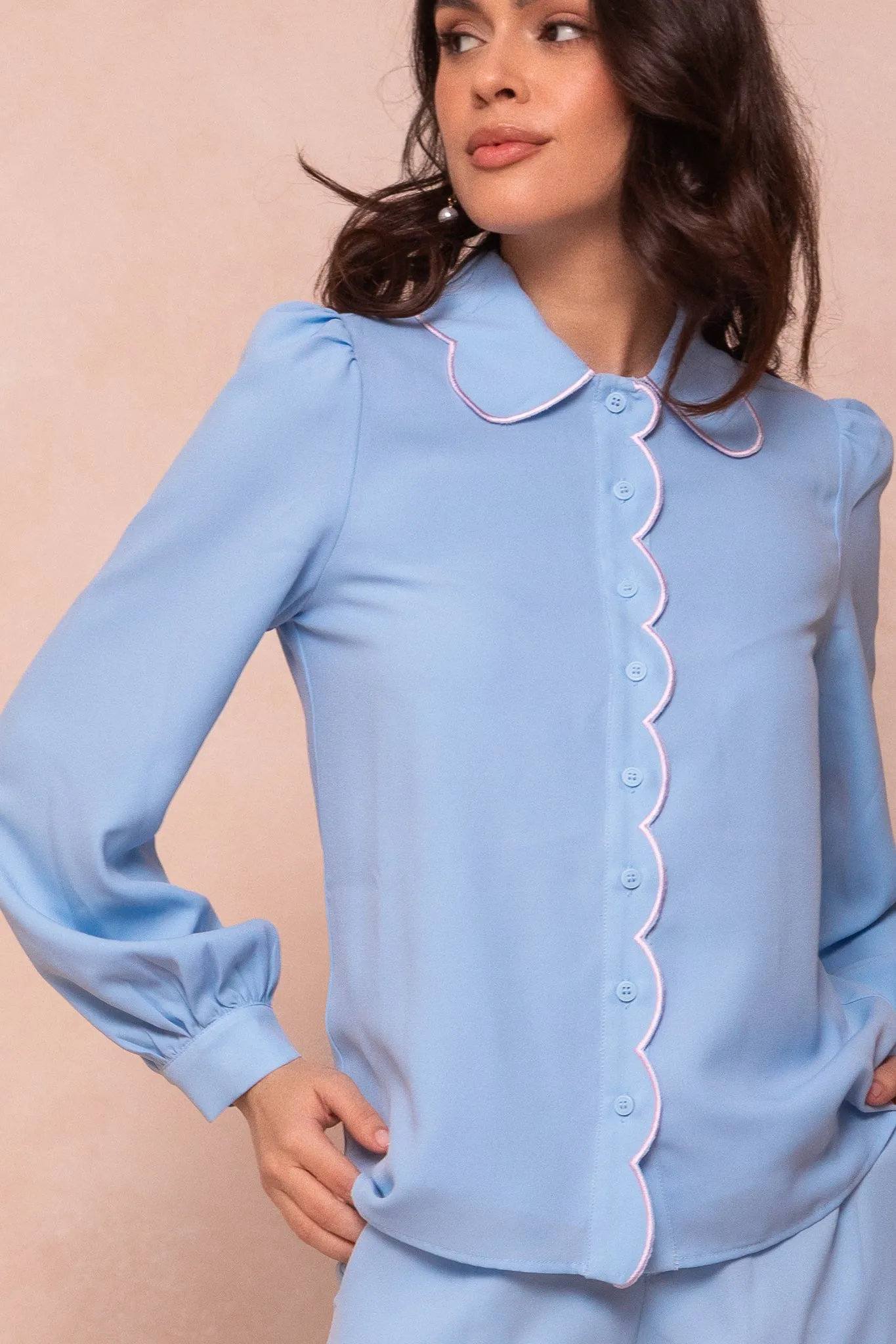 Bethany Blouse in Blue - FINAL SALE sold by Ivy City Co product image thumbnail 3