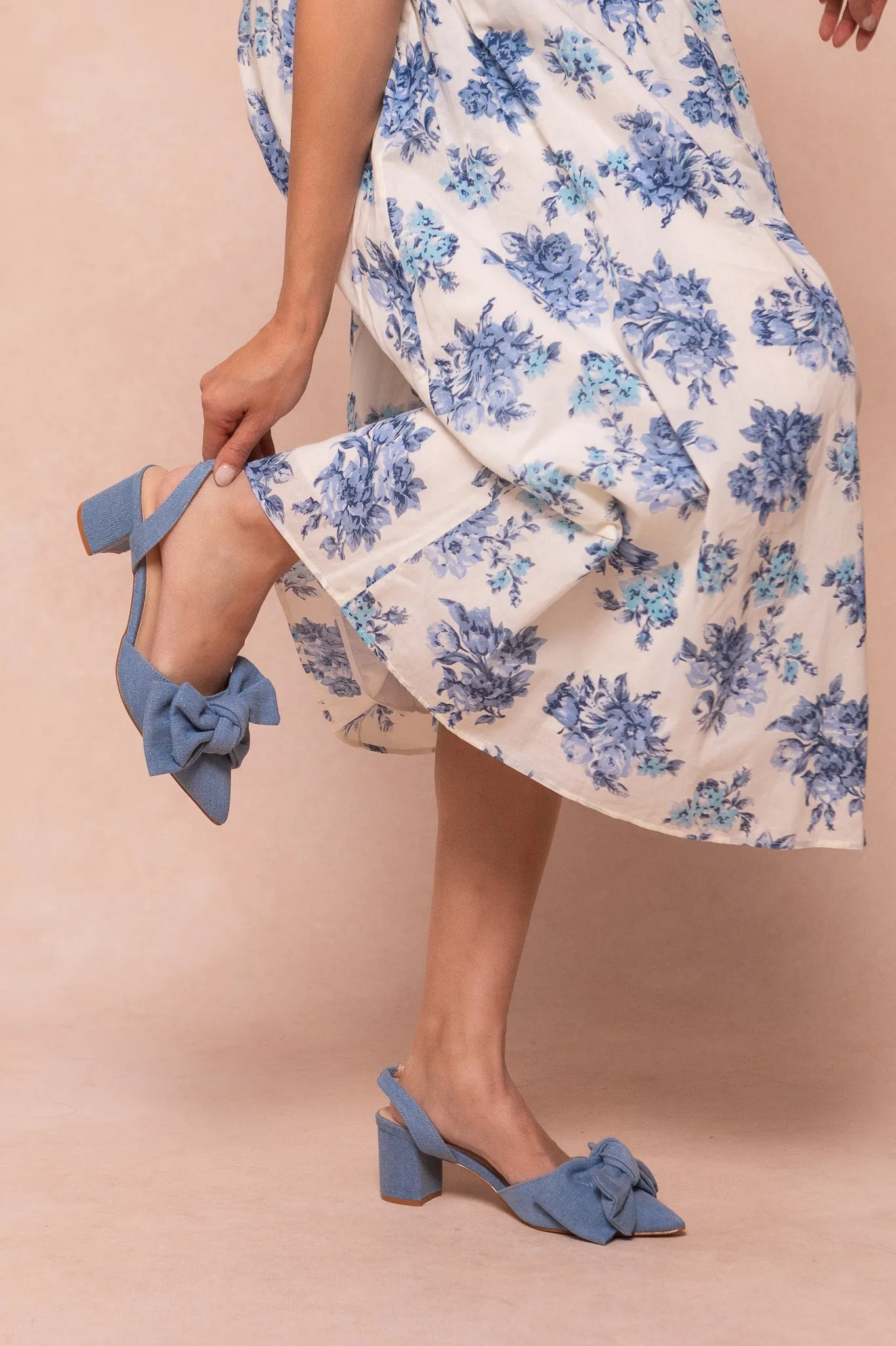 Eloise Bow Heel in Denim - FINAL SALE sold by Ivy City Co product image thumbnail 3