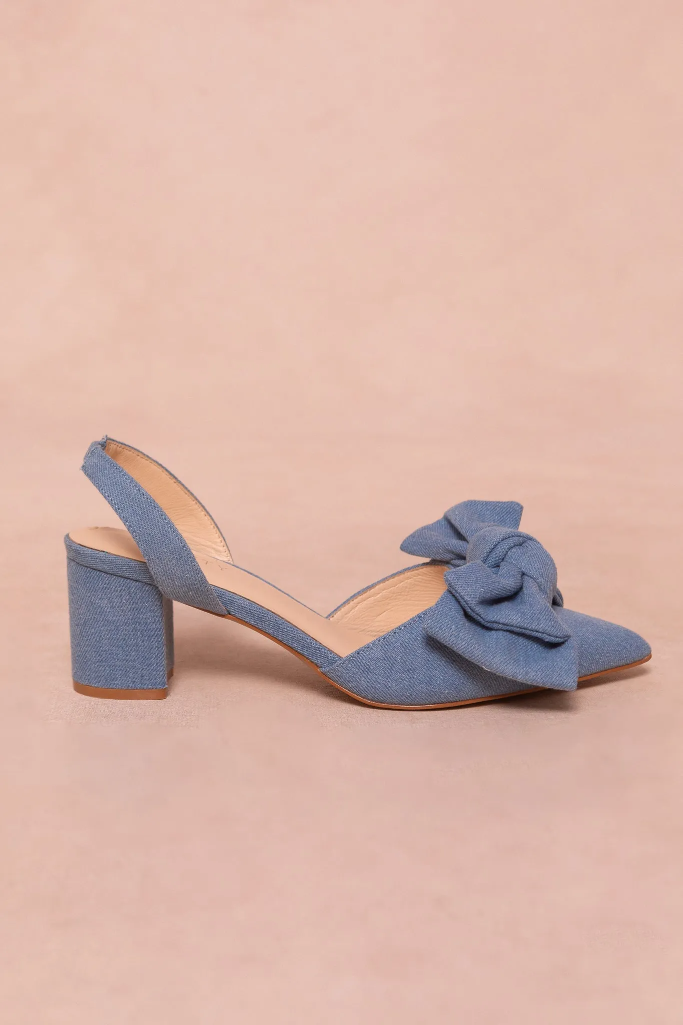 Eloise Bow Heel in Denim - FINAL SALE sold by Ivy City Co product image thumbnail 4