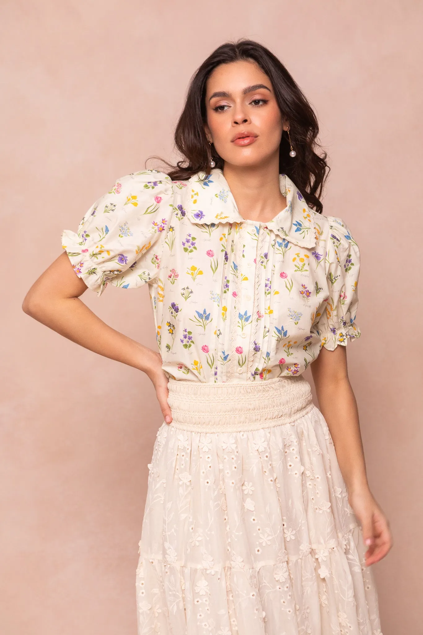 Sophia Blouse in Garden Flowers sold by Ivy City Co product image thumbnail 2