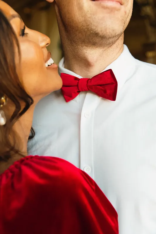 Bow Ties in Enamored Red Velvet - FINAL SALE sold by Ivy City Co