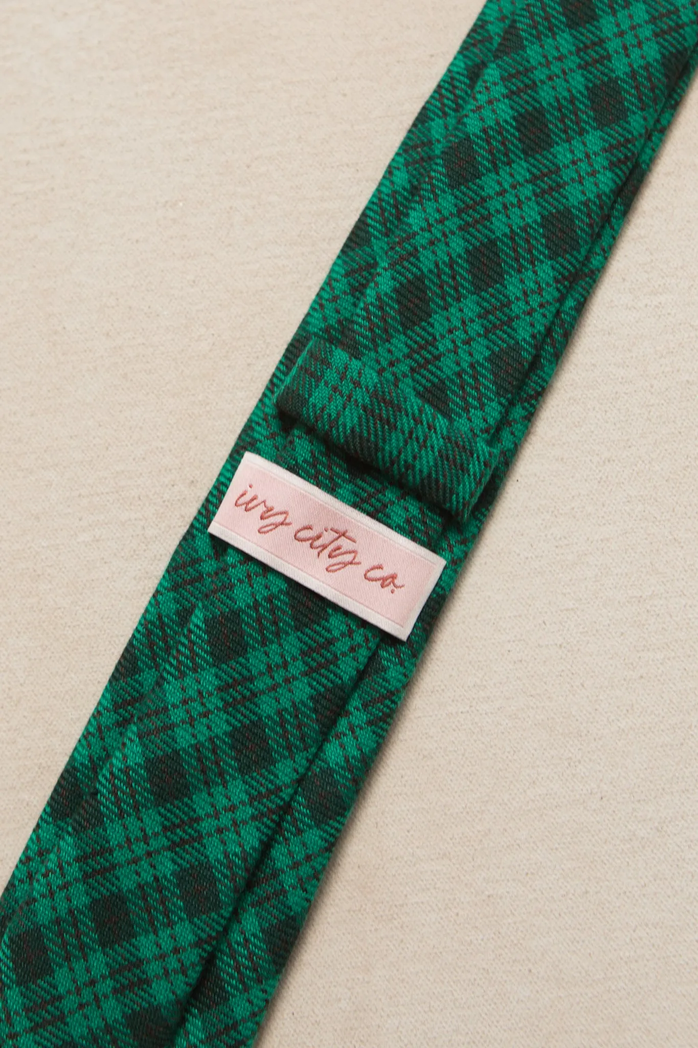 Ties in Cupcake Bright Green Plaid - FINAL SALE sold by Ivy City Co product image thumbnail 4
