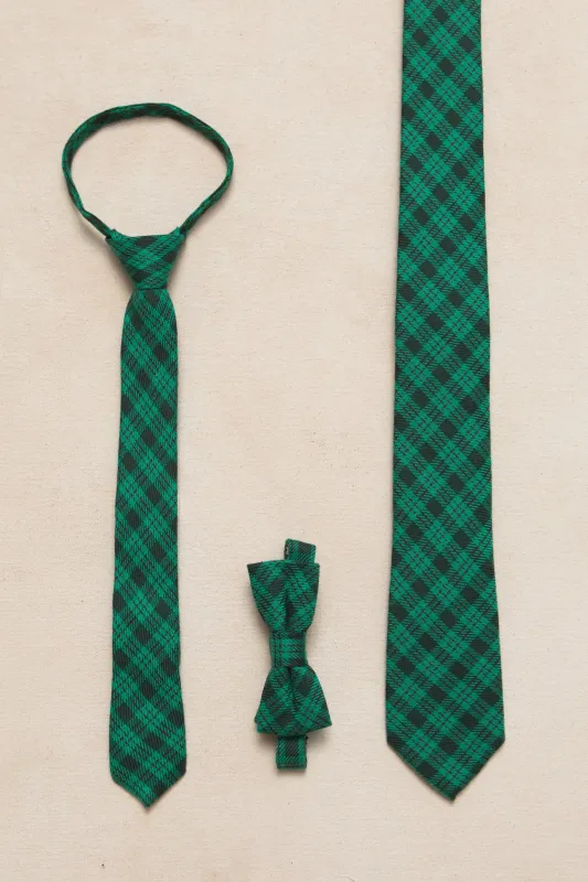 Ties in Cupcake Bright Green Plaid - FINAL SALE made by Ivy City Co