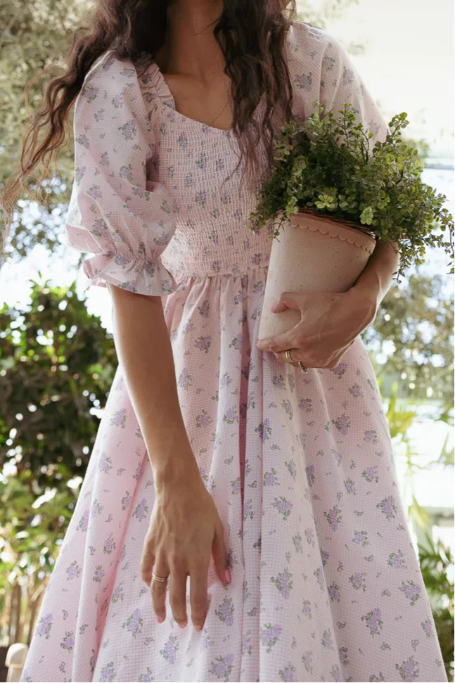 Teagan Dress in Purple Gingham - FINAL SALE sold by Ivy City Co