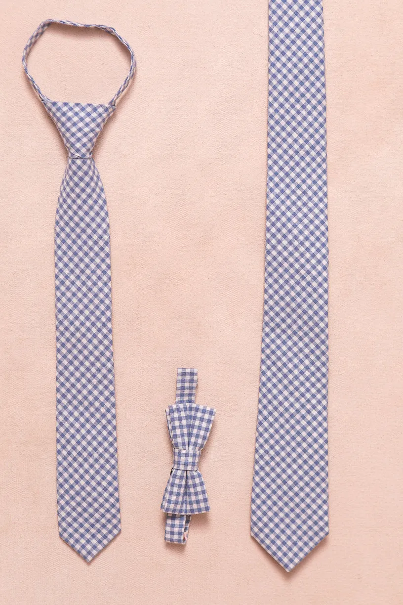 Ties in Hannah Blue Gingham sold by Ivy City Co