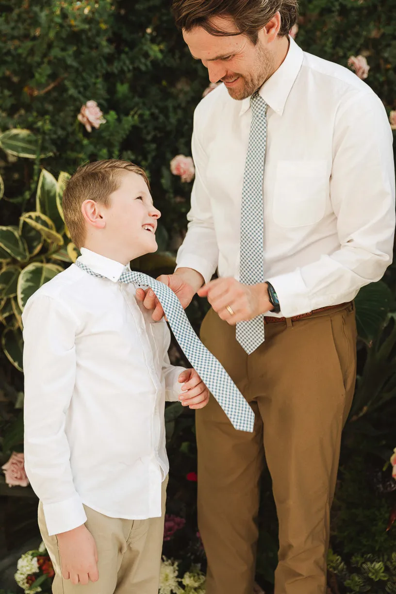 Ties in Hannah Blue Gingham sold by Ivy City Co product image thumbnail 3